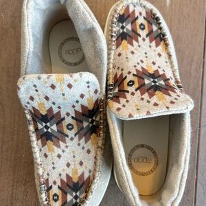 Hey Dude Aztec Pattern Slip-On Shoes